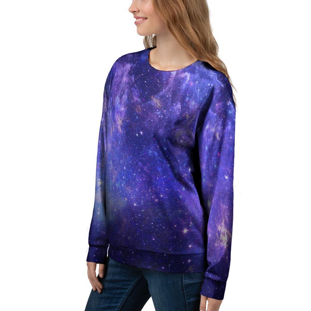 Galaxy Blue Space Women's Sweatshirt-grizzshop