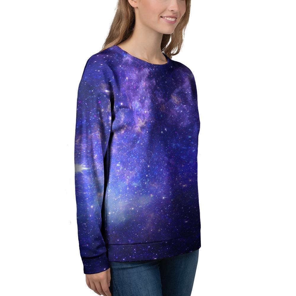 Galaxy Blue Space Women's Sweatshirt-grizzshop