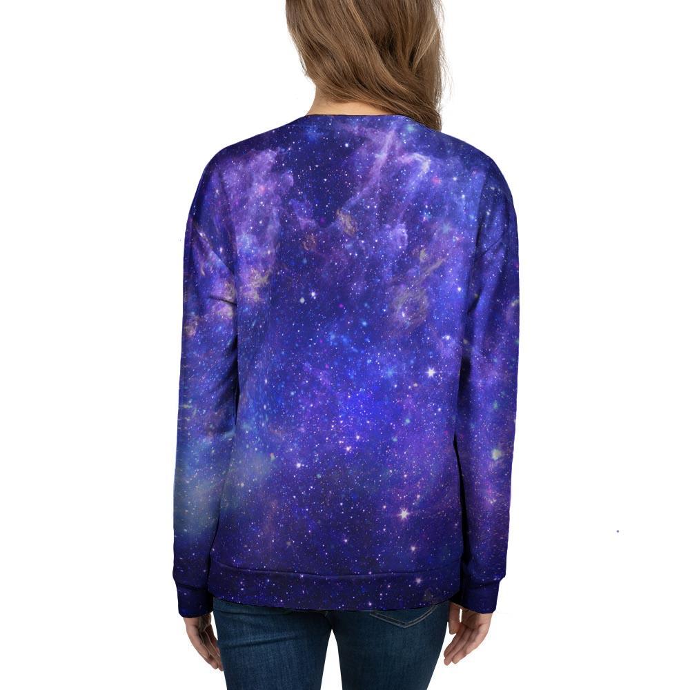 Galaxy Blue Space Women's Sweatshirt-grizzshop