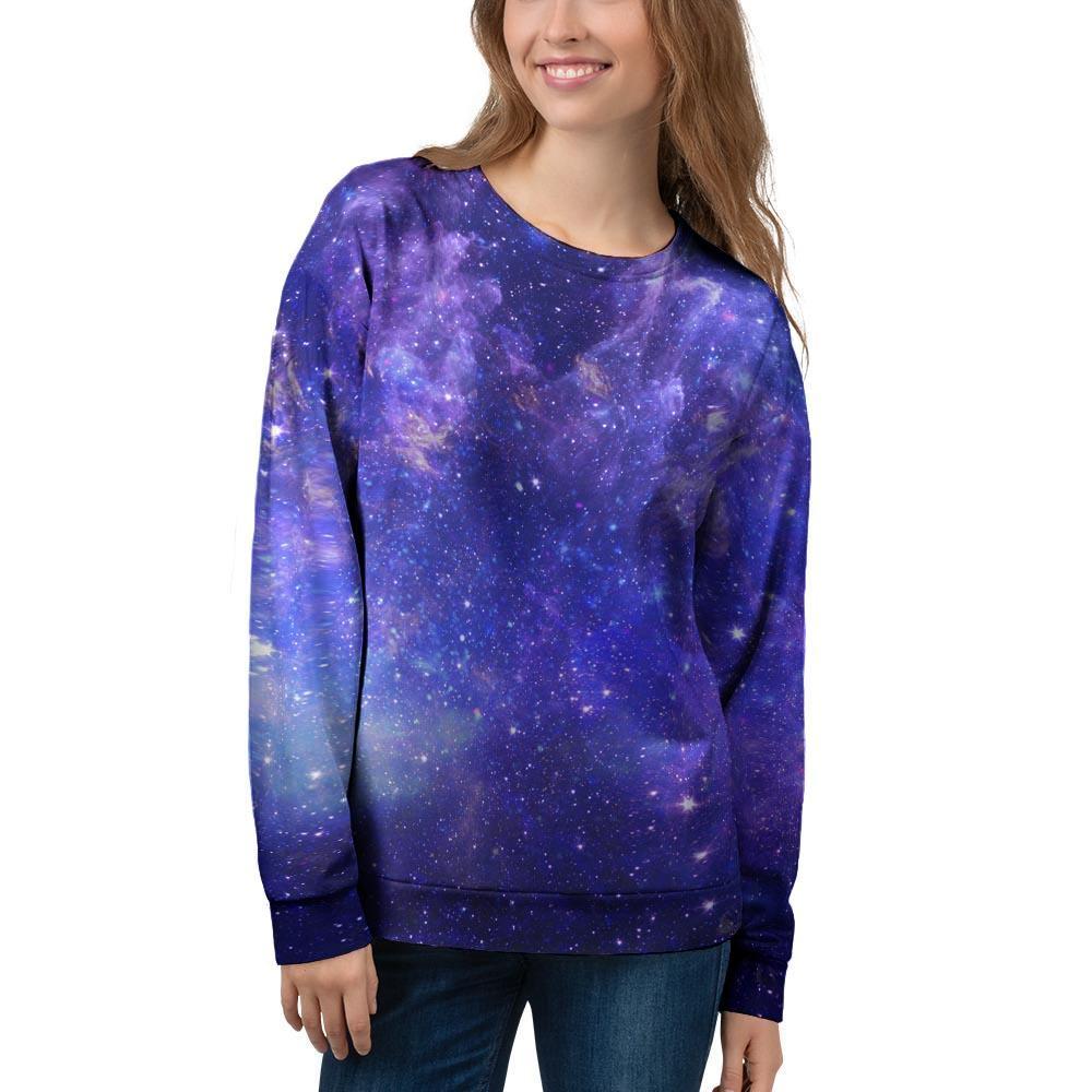 Galaxy Blue Space Women's Sweatshirt-grizzshop