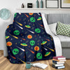 Galaxy Comet Alien Ufo Pattern Print Blanket-grizzshop