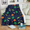 Galaxy Comet Alien Ufo Pattern Print Blanket-grizzshop