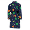 Galaxy Comet Alien Ufo Pattern Print Men Long Robe-grizzshop