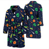 Galaxy Comet Alien Ufo Pattern Print Men Long Robe-grizzshop