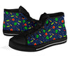 Galaxy Comet Alien Ufo Pattern Print Men Women's High Top Shoes-grizzshop