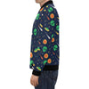 Galaxy Comet Alien Ufo Pattern Print Men's Bomber Jacket-grizzshop