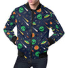 Galaxy Comet Alien Ufo Pattern Print Men's Bomber Jacket-grizzshop