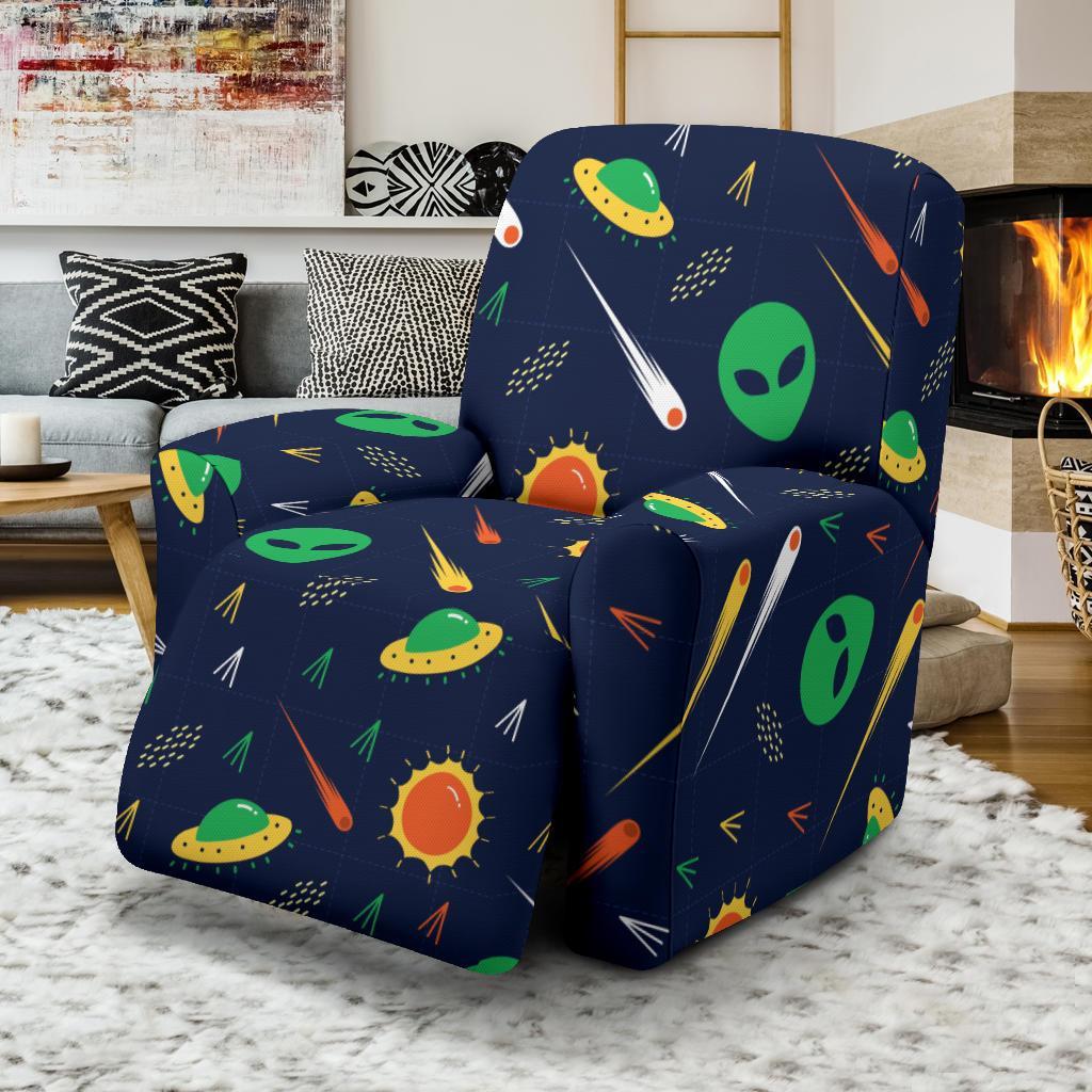 Galaxy Comet Alien Ufo Pattern Print Recliner Cover-grizzshop