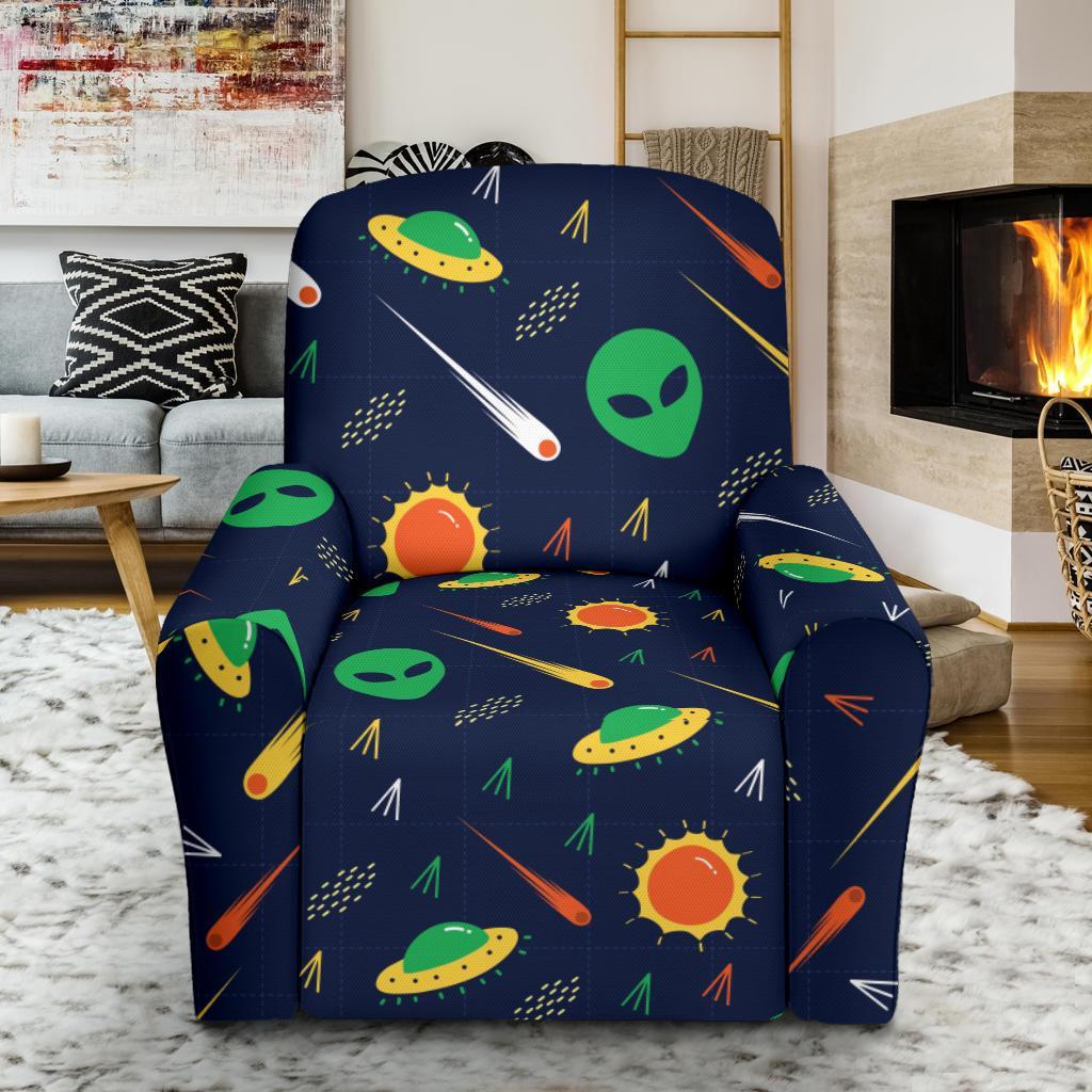 Galaxy Comet Alien Ufo Pattern Print Recliner Cover-grizzshop