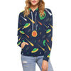 Galaxy Comet Alien Ufo Pattern Print Women Pullover Hoodie-grizzshop