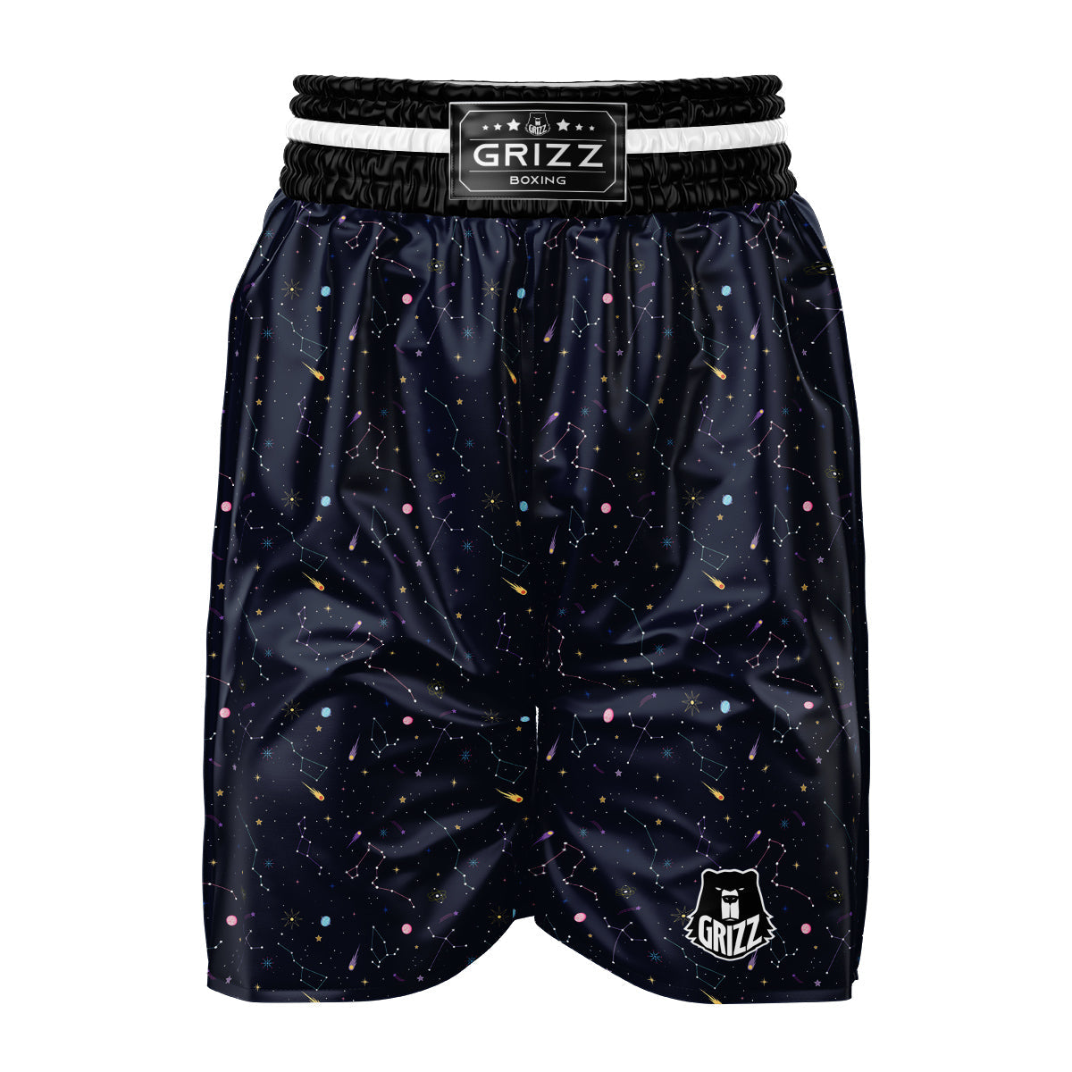 Galaxy Constellation Print Pattern Boxing Shorts-grizzshop