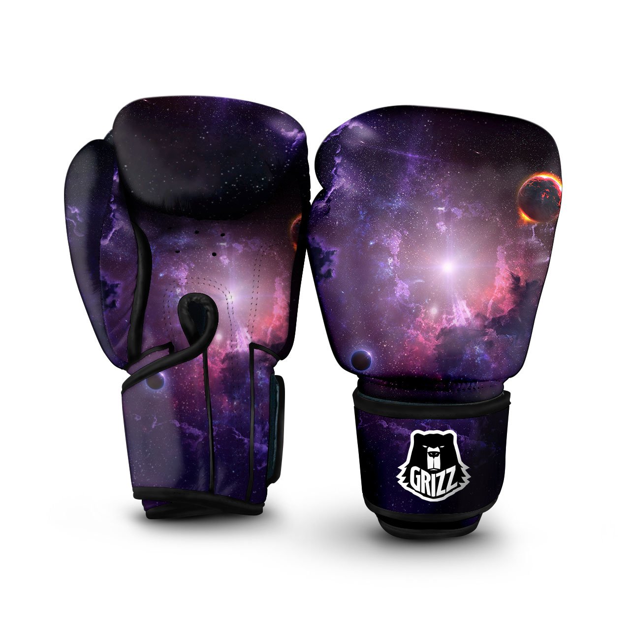 Galaxy Deep Space Light Stardust Print Boxing Gloves-grizzshop