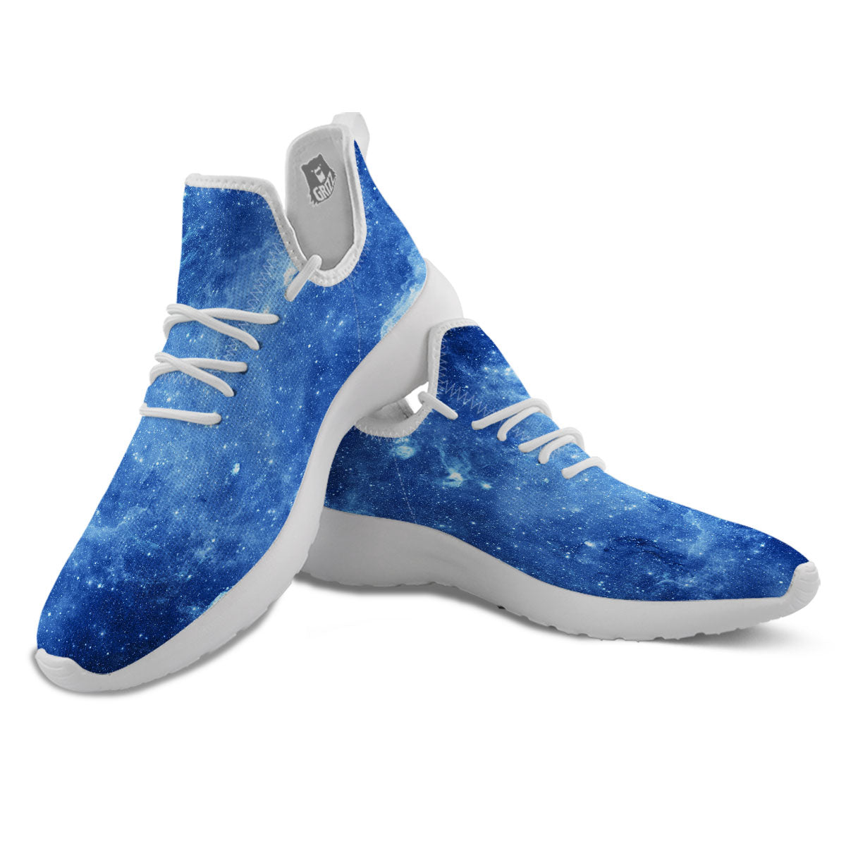 Galaxy Deep Space Nebula Universe Print White Athletic Shoes-grizzshop