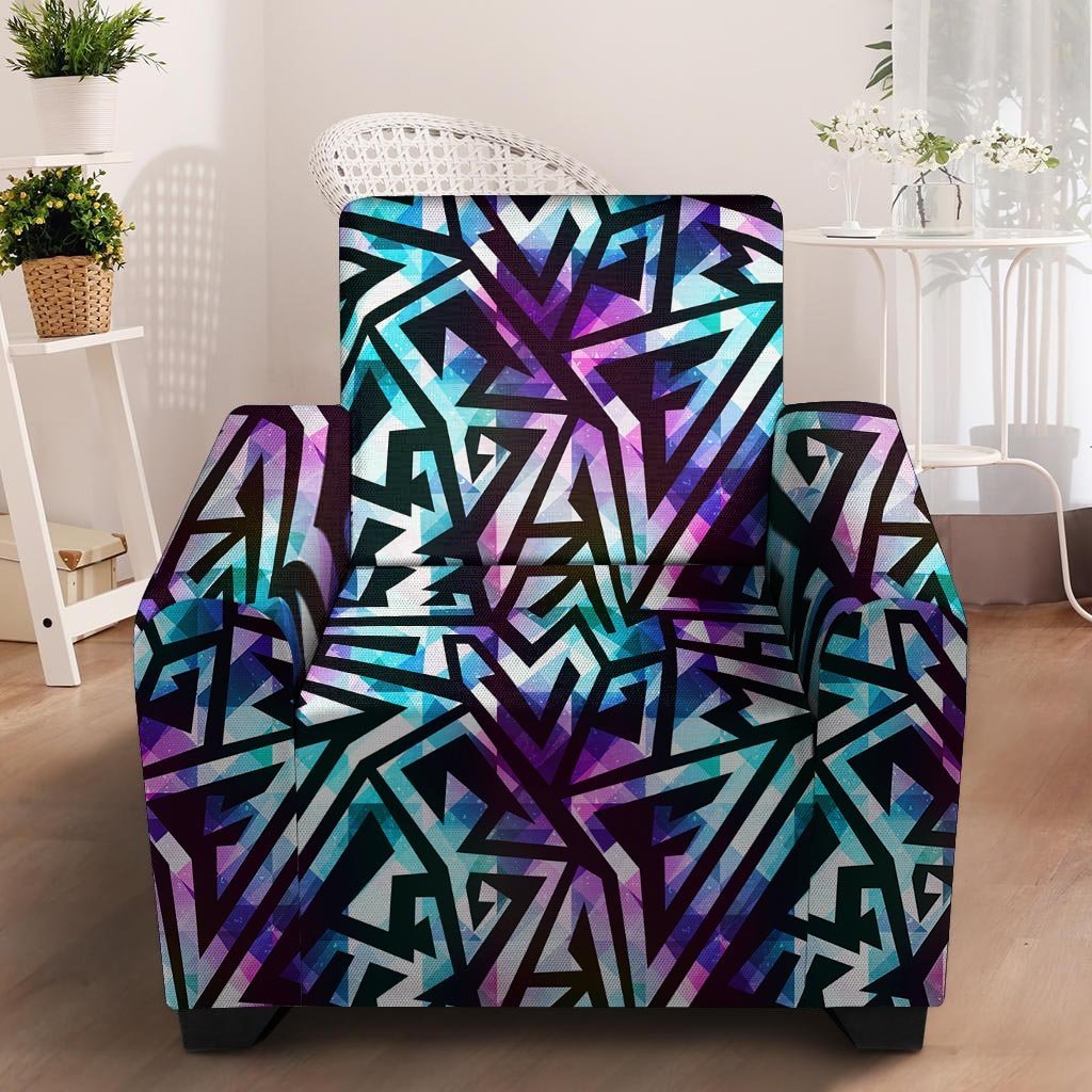 Galaxy Geometric Armchair Cover-grizzshop