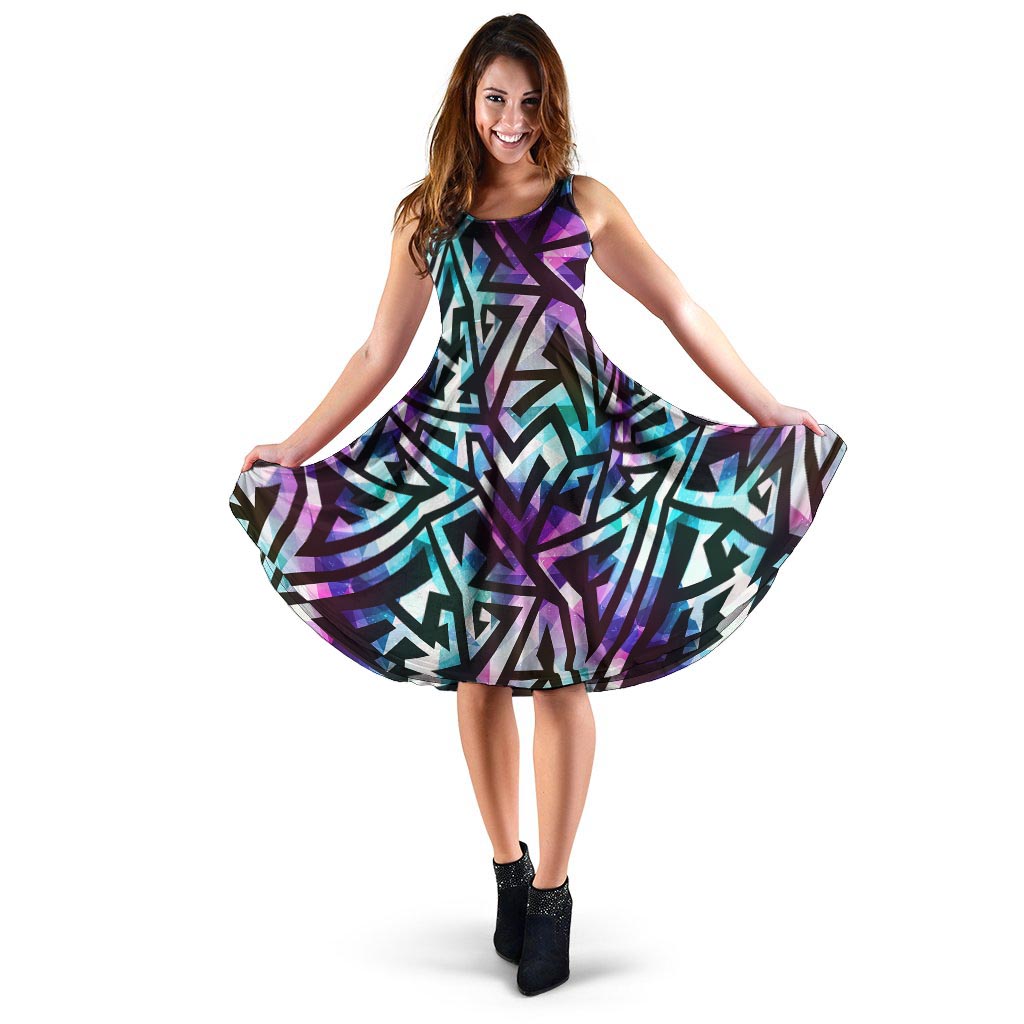 Galaxy Geometric Dress-grizzshop