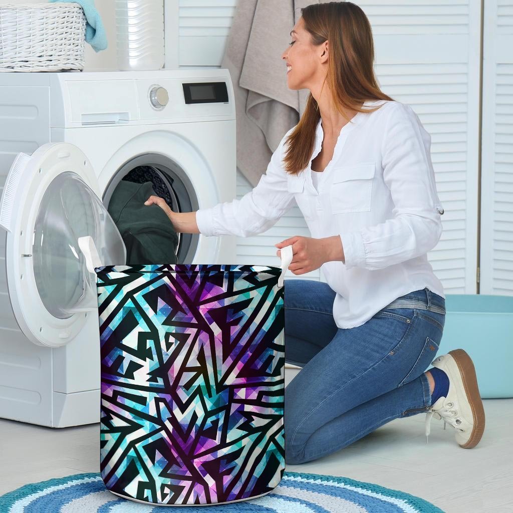 Galaxy Geometric Laundry Basket-grizzshop