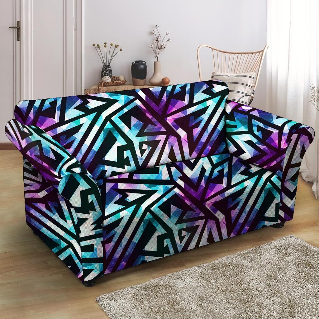 Galaxy Geometric Loveseat Cover-grizzshop