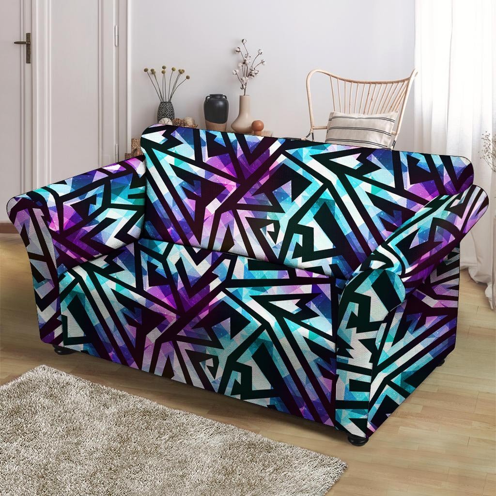 Galaxy Geometric Loveseat Cover-grizzshop