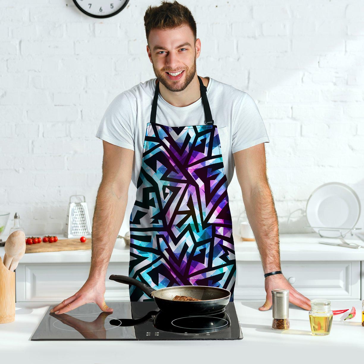 Galaxy Geometric Men's Apron-grizzshop