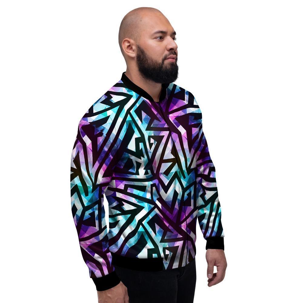 Galaxy Geometric Men's Bomber Jacket-grizzshop