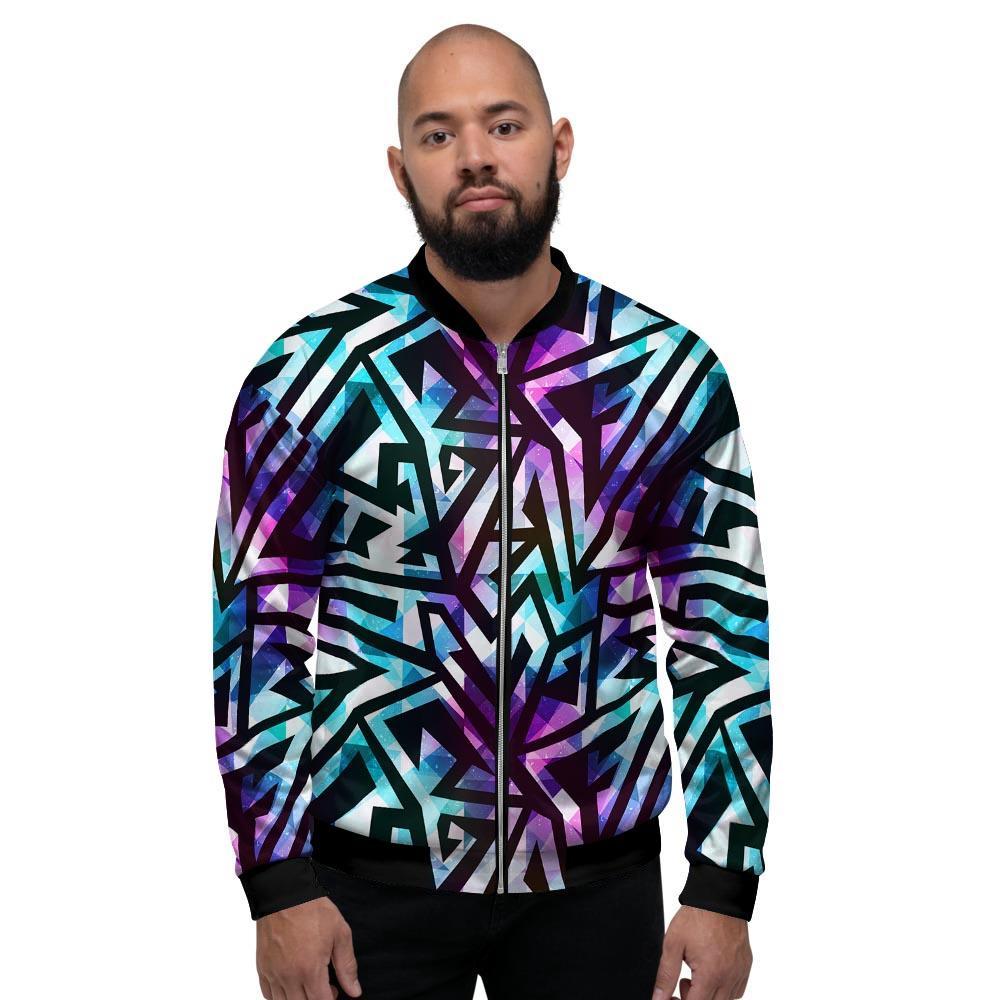 Galaxy Geometric Men's Bomber Jacket-grizzshop