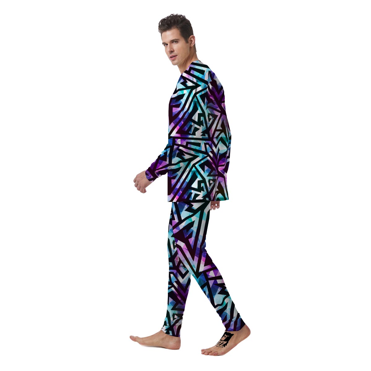 Galaxy Geometric Men's Pajamas-grizzshop