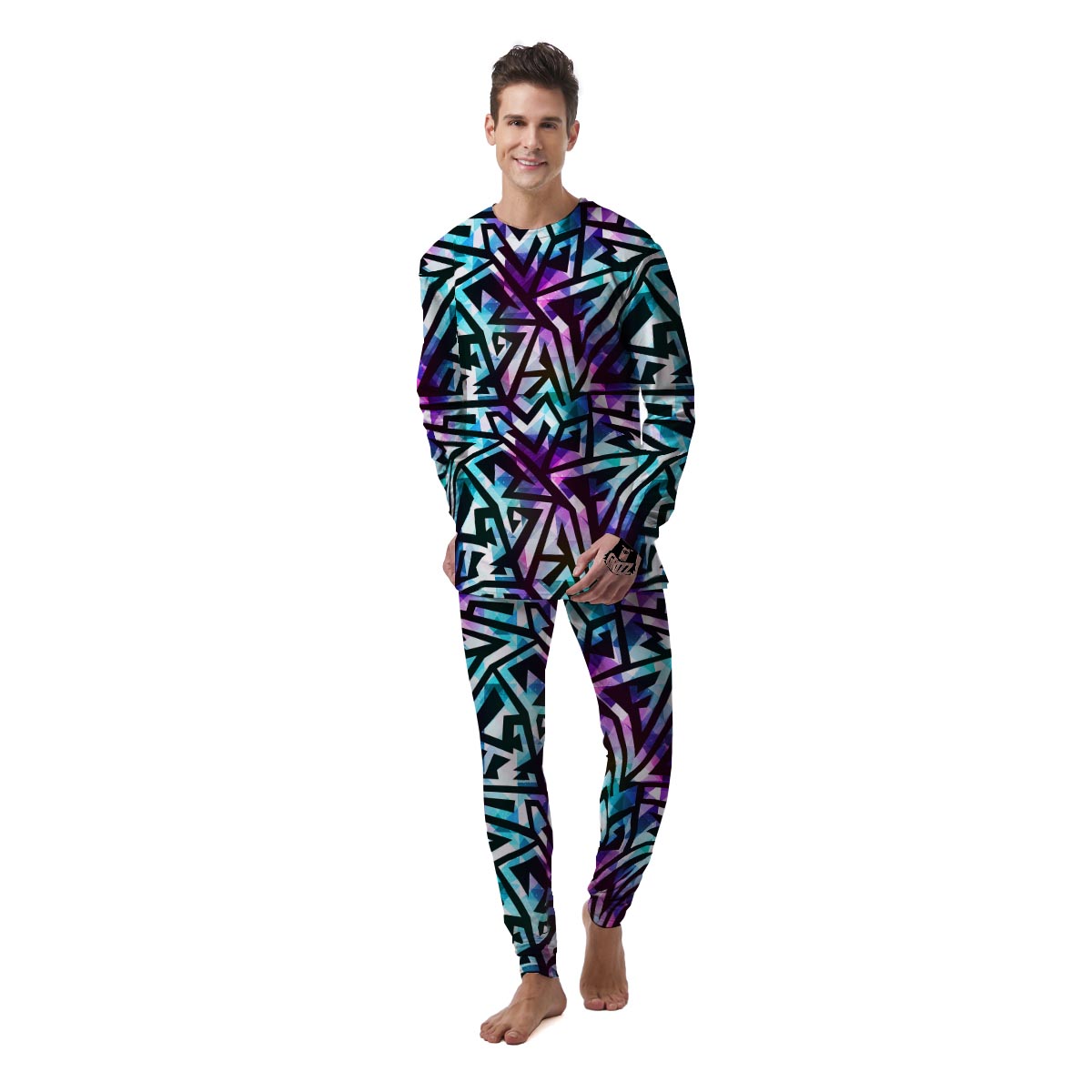 Galaxy Geometric Men's Pajamas-grizzshop