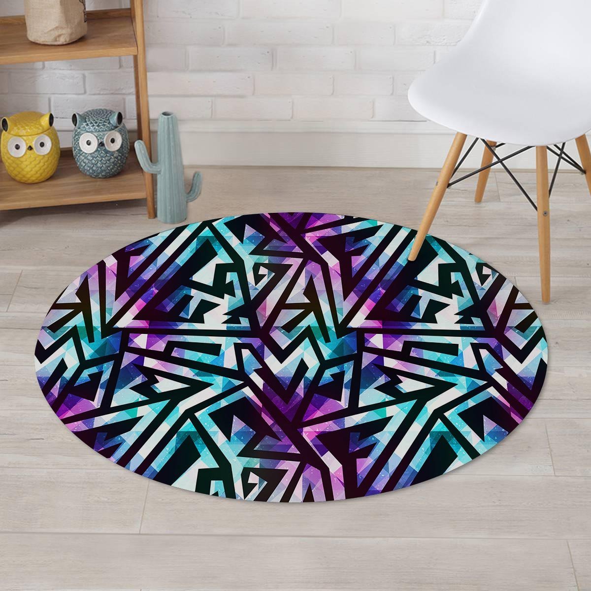 Galaxy Geometric Round Rug-grizzshop