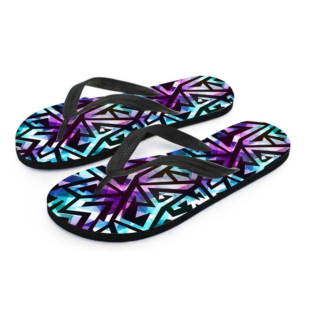 Galaxy Geometric Women's Flip Flops-grizzshop