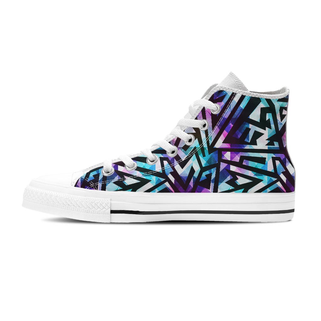 Galaxy Geometric Women's High Top Shoes-grizzshop