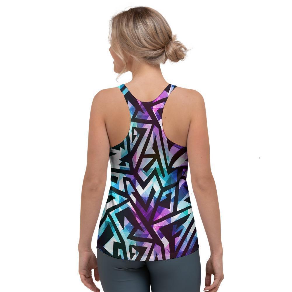 Galaxy Geometric Women's Racerback Tank Top-grizzshop
