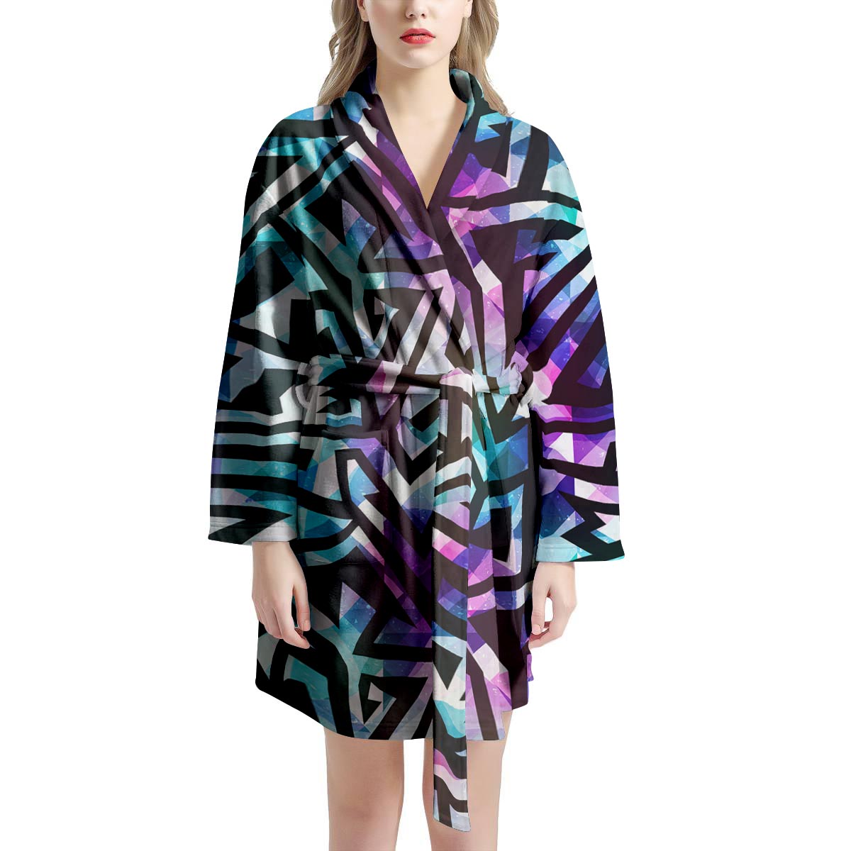 Galaxy Geometric Women's Robe-grizzshop