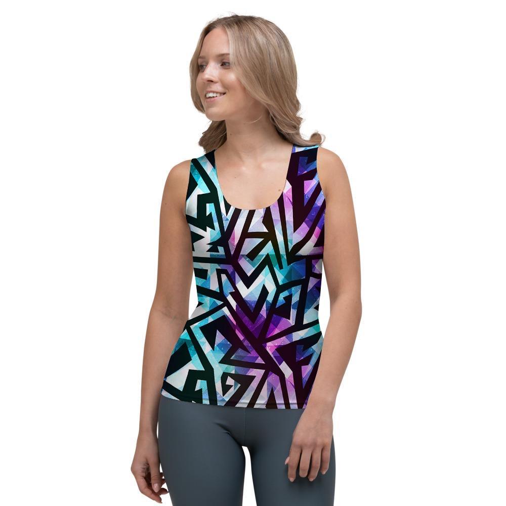 Galaxy Geometric Women's Tank Top-grizzshop