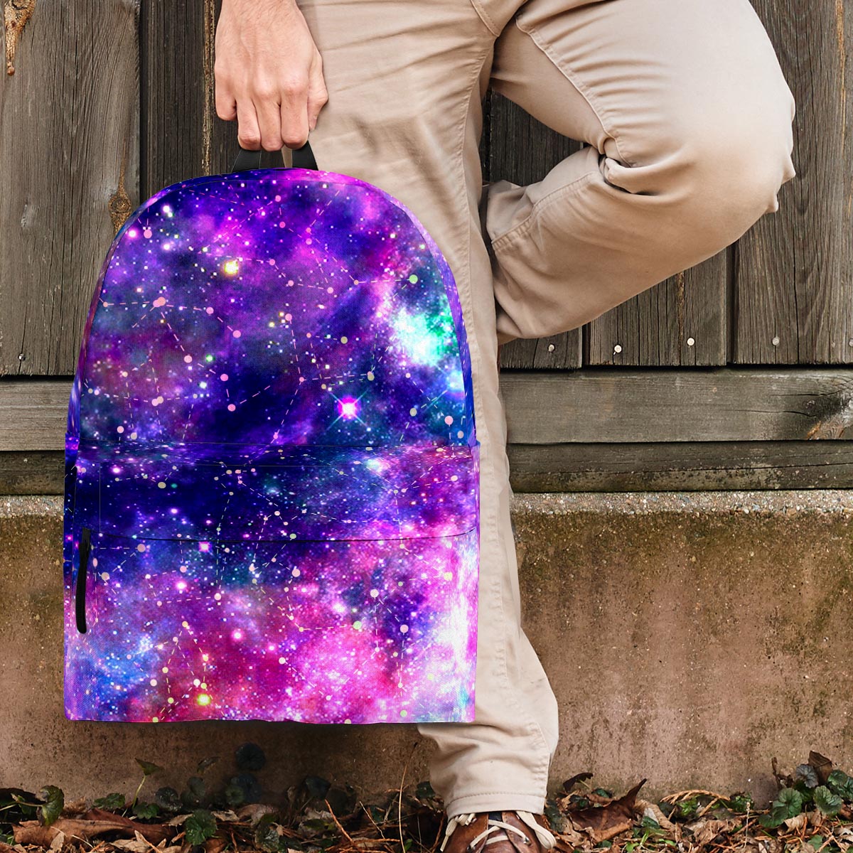 Galaxy Night Print Backpack-grizzshop