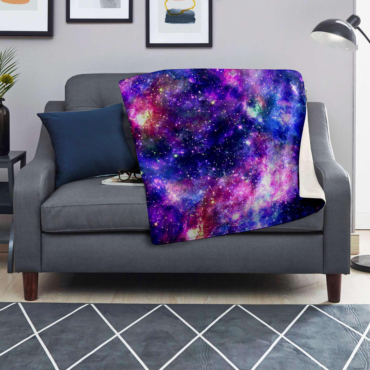 Galaxy Night Print Blanket-grizzshop