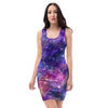 Galaxy Night Print Bodycon Dress-grizzshop