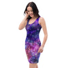 Galaxy Night Print Bodycon Dress-grizzshop