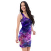 Galaxy Night Print Bodycon Dress-grizzshop