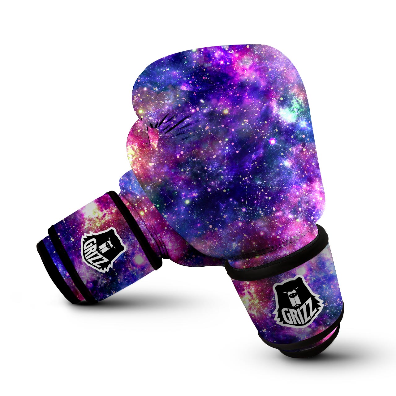 Galaxy Night Print Boxing Gloves-grizzshop