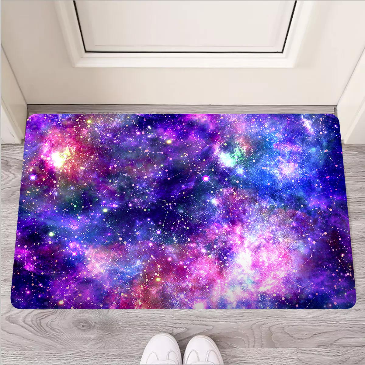 Galaxy Night Print Door Mat-grizzshop