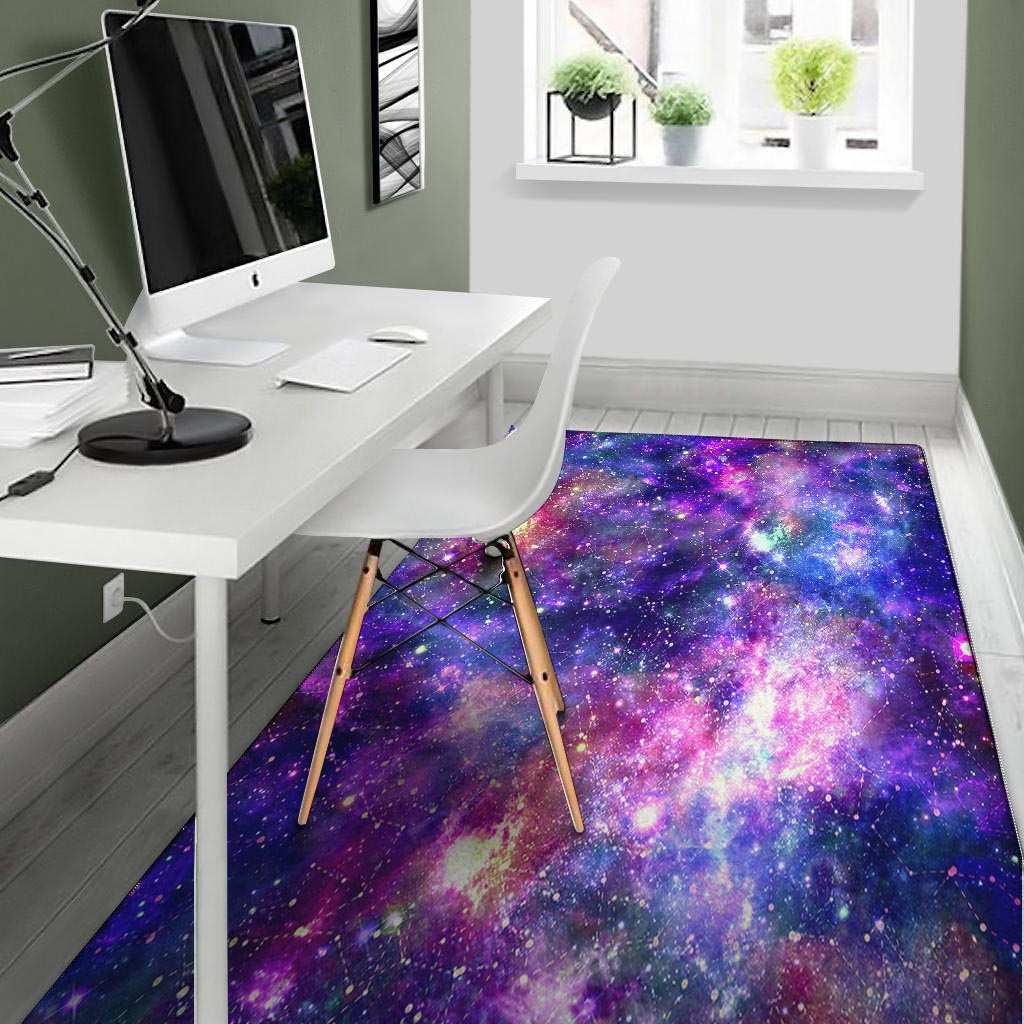 Galaxy Night Print Floor Mat-grizzshop