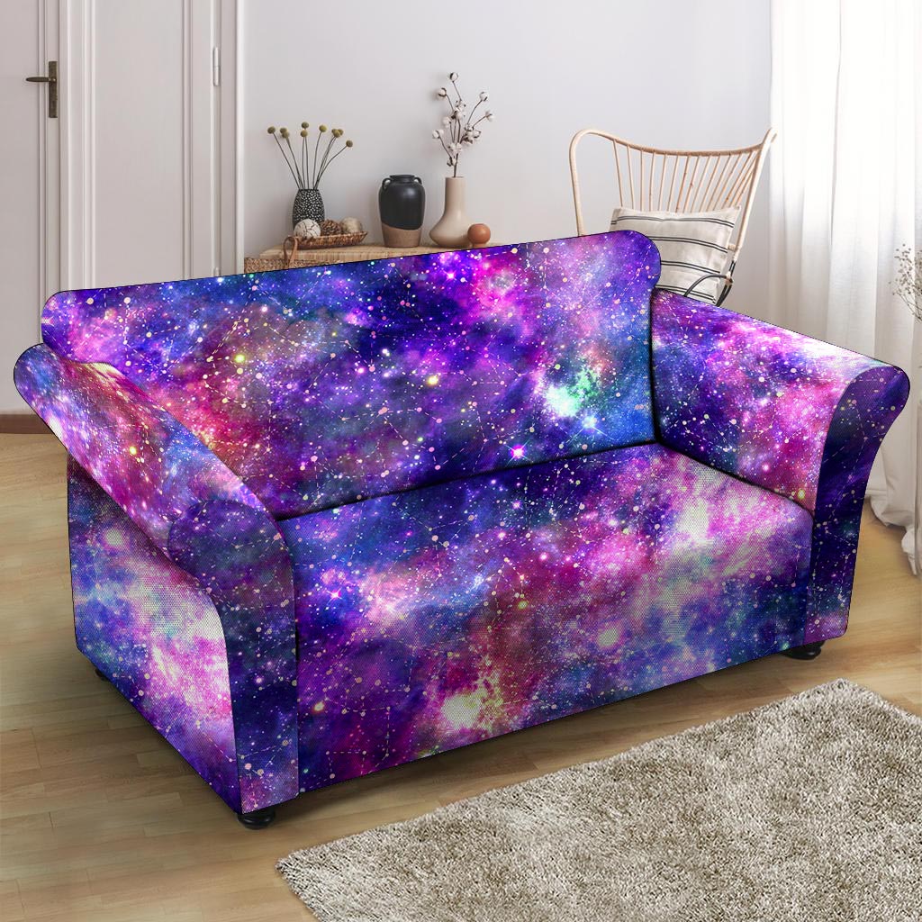 Galaxy Night Print Loveseat Cover-grizzshop