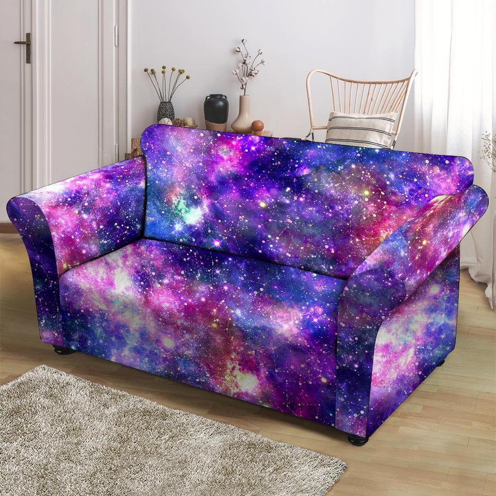 Galaxy Night Print Loveseat Cover-grizzshop