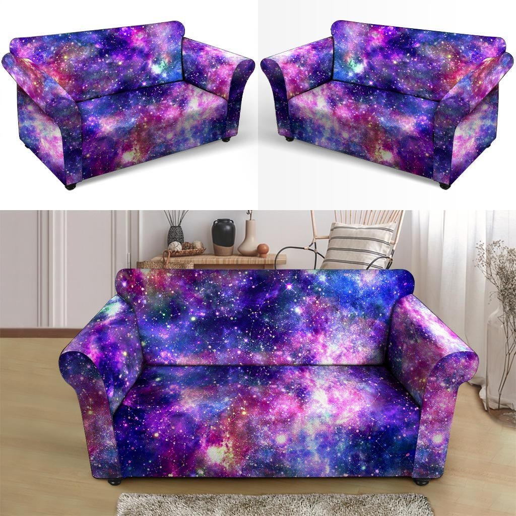 Galaxy Night Print Loveseat Cover-grizzshop