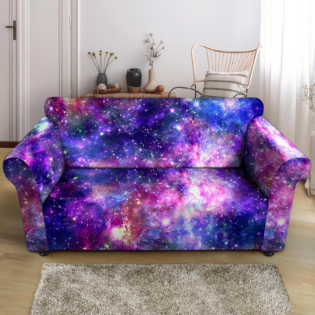 Galaxy Night Print Loveseat Cover-grizzshop