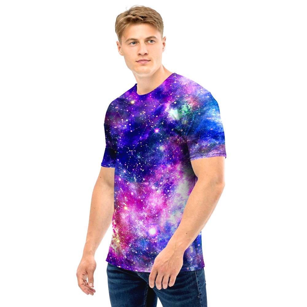 Galaxy Night Print Men T Shirt-grizzshop