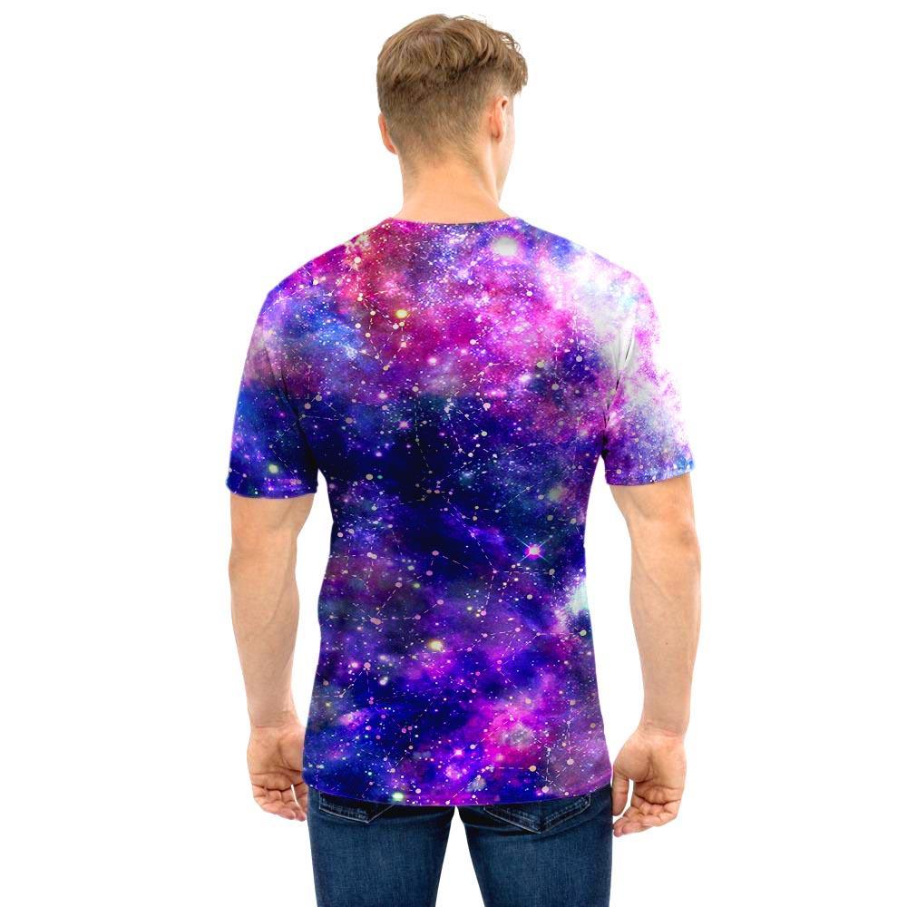 Galaxy Night Print Men T Shirt-grizzshop