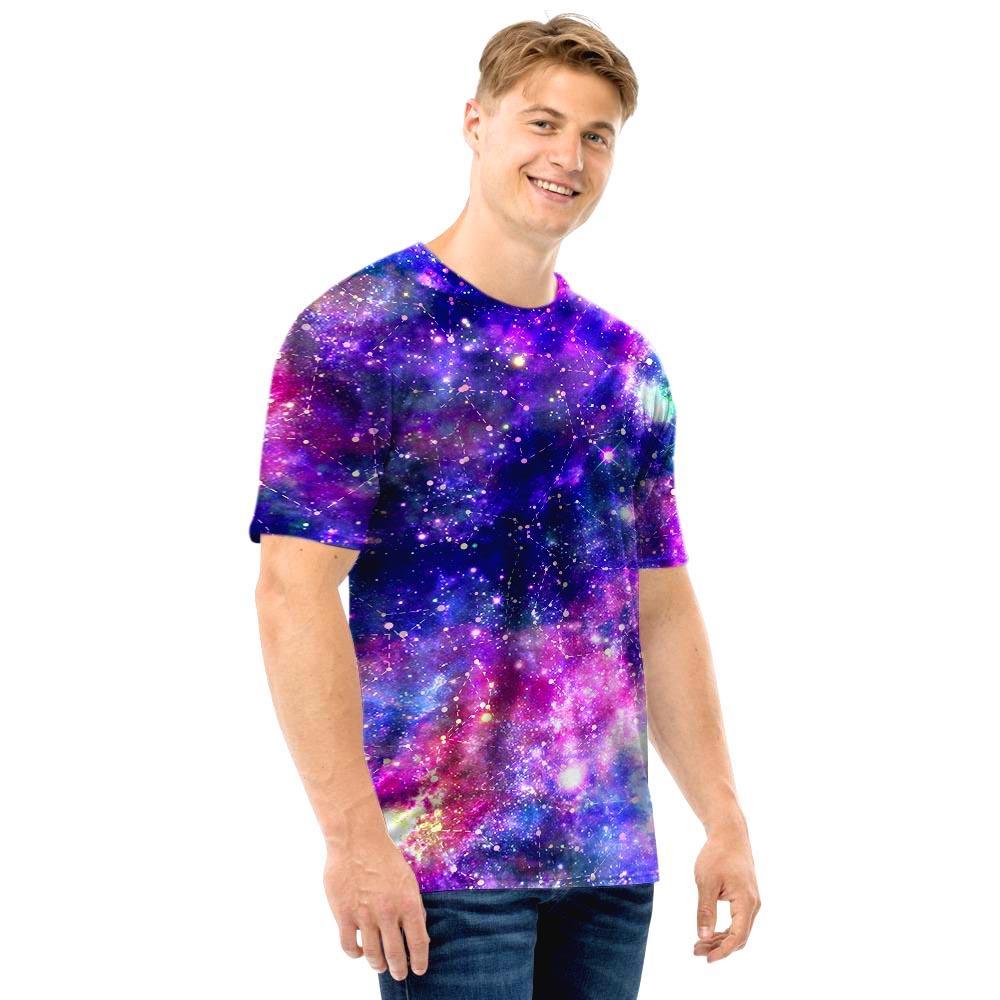 Galaxy Night Print Men T Shirt-grizzshop