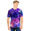 Galaxy Night Print Men T Shirt-grizzshop