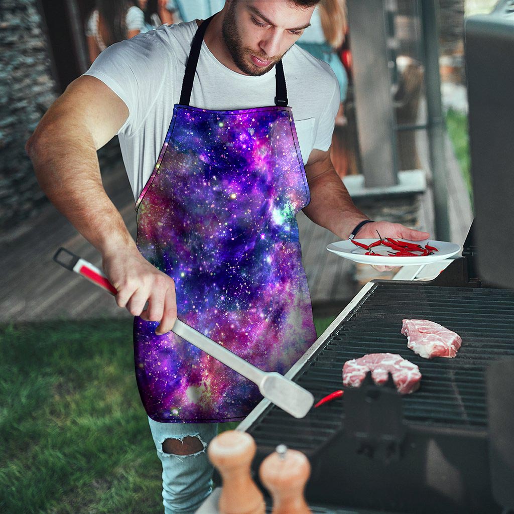 Galaxy Night Print Men's Apron-grizzshop